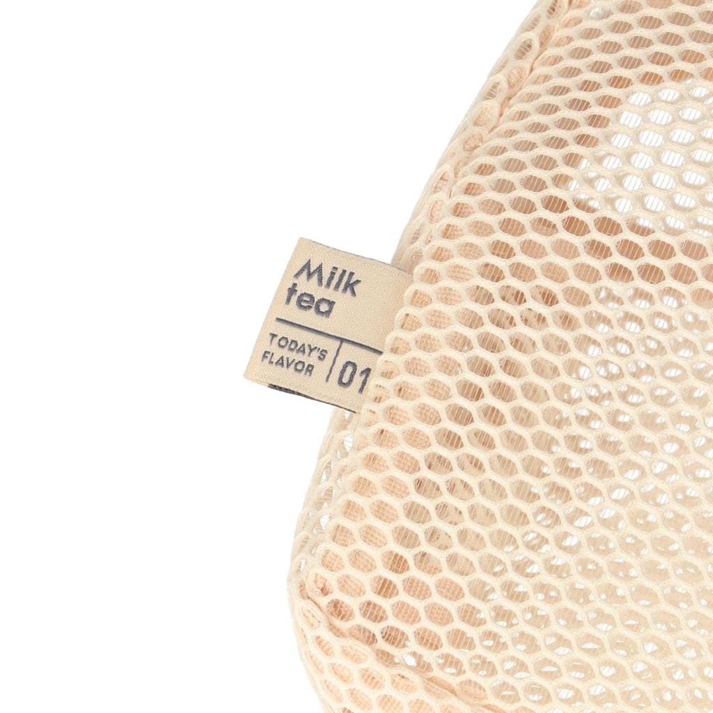 Square Pouch Mesh Collection Milk Tea MSH-PO18-BE