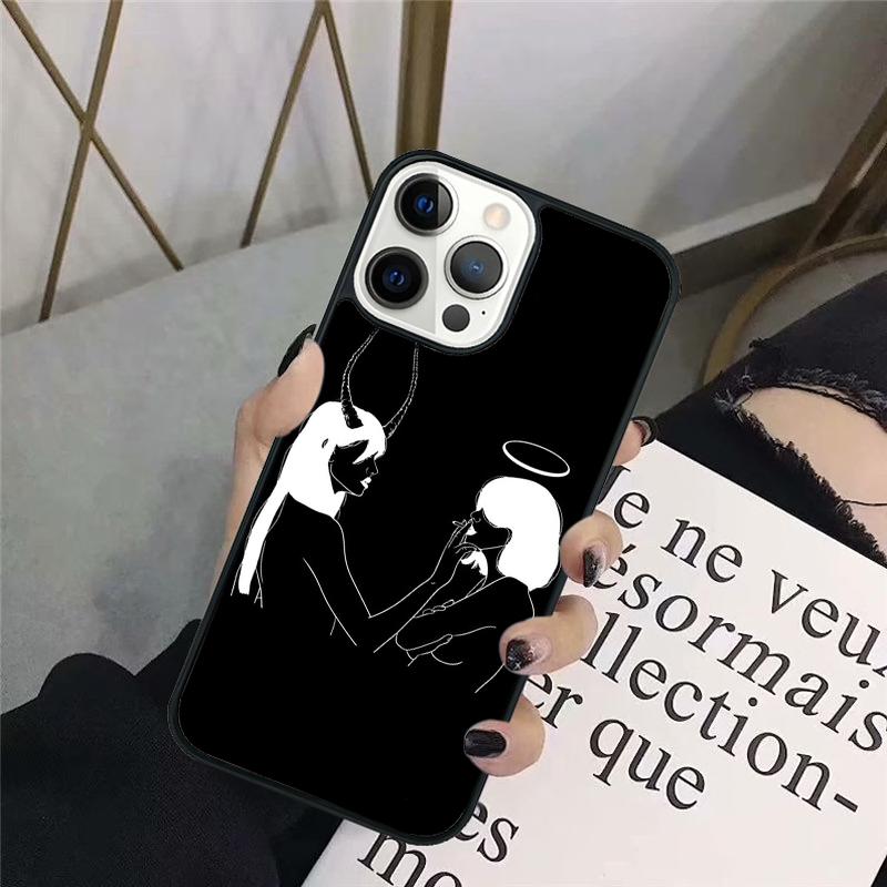 Cute Sexy Girl Devil Phone Case Back Cover for iPhone 17 Air 16 15 14 13 11 12 Pro Max Plus Fundas Coque