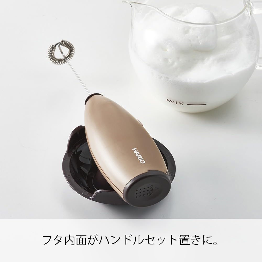 Hario Electric Milk Frother Creamer Cute Milk Usage 100ml Gift Wrapping Specification Model Number CQT-45BR