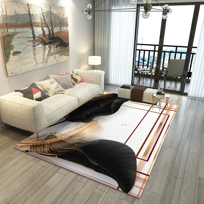 Living Room Carpet Marble Style Coffee Table Floor Mat Nordic Style Home Bedroom Bedside Carpet