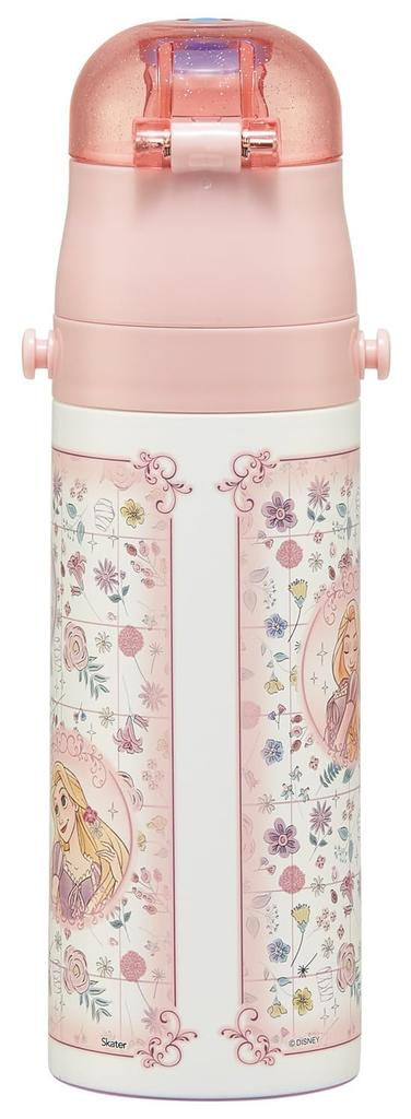 Skater Water Direct Disney Tangled Size Stainless Sports Water Children's Bottle, 470ml, Drinking, Design, 26, Girls, Insulated, Steel, Lightweight,