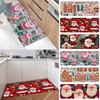 Christmas Kitchen Anti-slip Mat Carpet Flannel Doormat