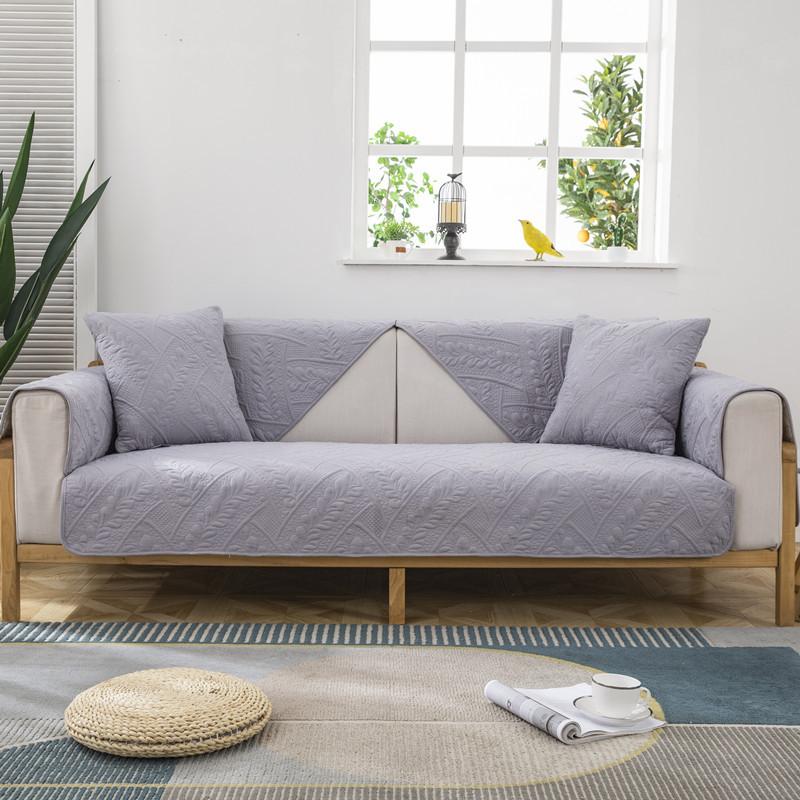 Four Seasons Ogólne Tkaniny Pikowana Jednokolorowa Poduszka na Sofę Nowoczesna Minimalistyczna Pokrowiec na Poduszkę Siedziska Dwumiejscowej Sofy Ręcznik