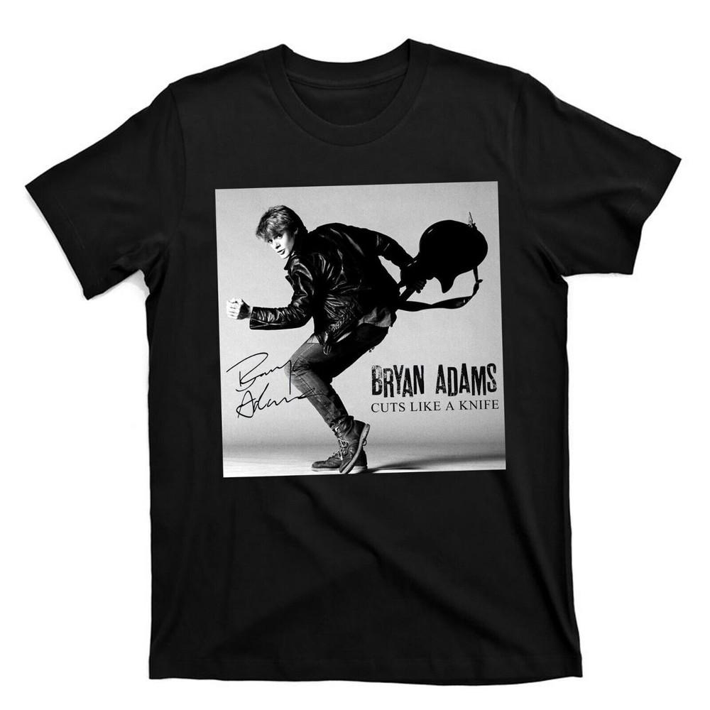 

New Popular Bryan Adams Cuts Like a Knife Cotton Black S3XL TShirt WS2648 Unisex T-Shirt XXXL