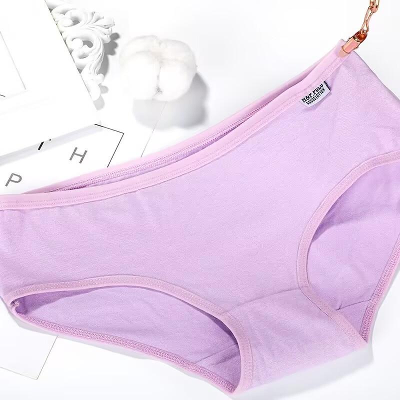 10 Stück Zufällige Farbe Damen Baumwoll-Slips Höschen Bonbonfarbene Unterhosen