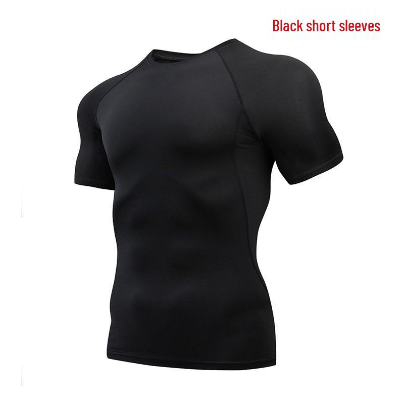 Men's Quick-Dry Elastic Sports T-Shirt - Breathable Ice Silk Short Sleeve Fitness Wear