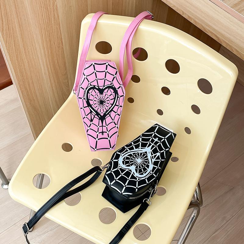 Personality Trend Women's Bag 2025 New European and American Fashion Niche Design Shoulder Bag Halloween Funny Messenger Bag Pu