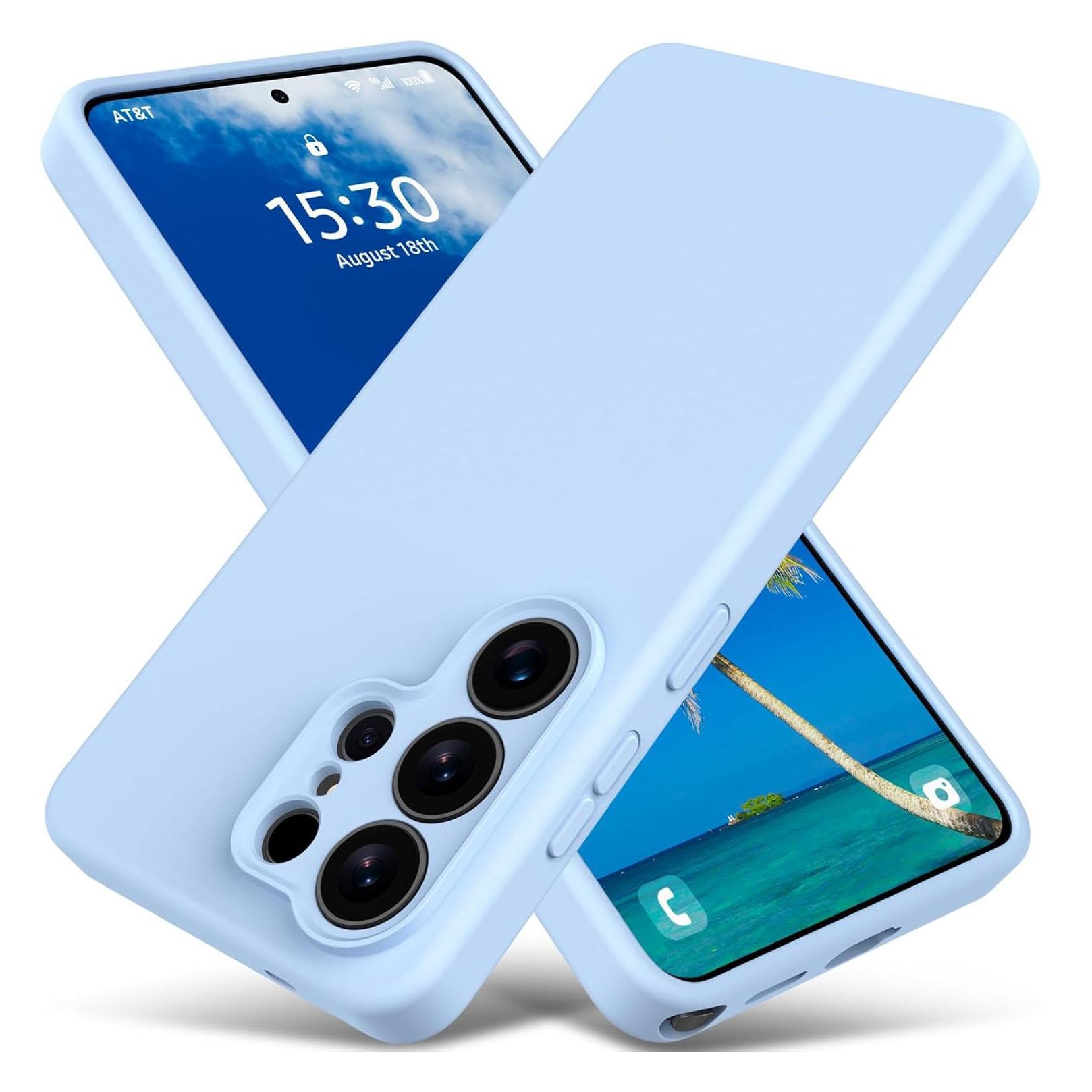 

Мягкий матовый чехол из жидкого силикона для Samsung Galaxy S26 Ultra S25 Plus S24 S23 S22 A54 A55 A56 A16 Однотонный ультратонкий чехол Galaxy S23