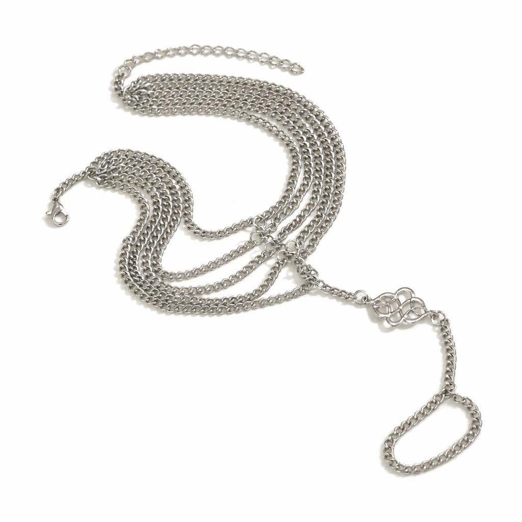 Gold multi-layer adjustable anklet, fashionable and versatile women's anklet, summer seaside vacation chain with toe and foot accessories