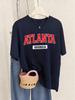 Atlanta Georgia Letter Printing TShirts Women Basics Short Sleeve Tops ONeck Soft T Shirts Summer Comfortable Womans Clothes