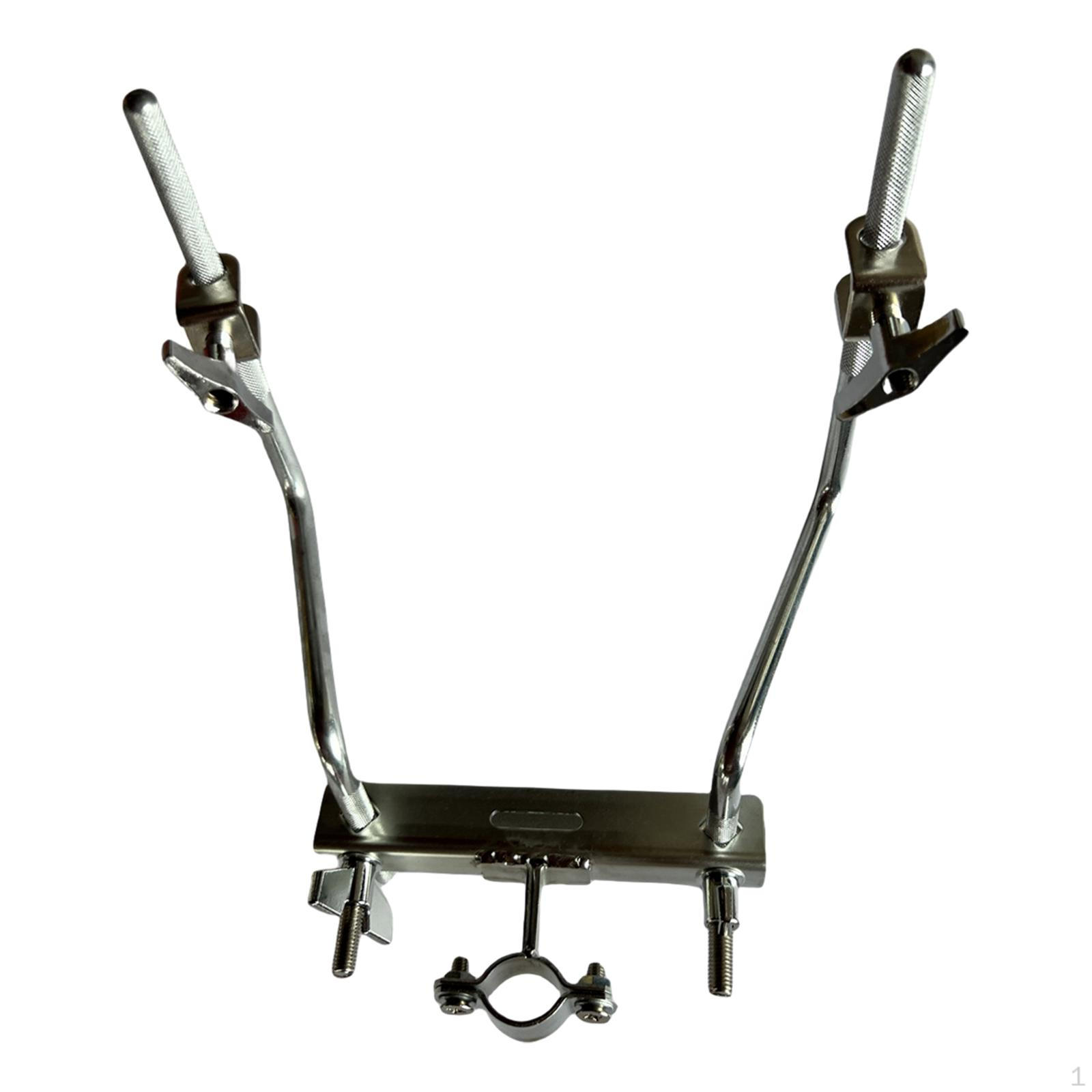 Adjustable Clamp for Cowbell Holder on Bass Drum Kits 2 Head