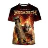 Megadeth 3D Print Sport Quick-dry Breathable Men T-shirt Casual Rock Band Street Punk Fun Hip-hop Short-sleeve Boy Top Clothing