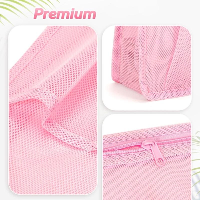 Quick Drying Mesh Beach Pack Bag With Hanging Hook Multipurpose Bathroom Storage for Pool Camping Dorm