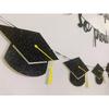 Graduation Decorations Class of 2025 Party Supplies - Congrats Grad, We Are So Proud of You Banner and Graduation Caps,hats Banner (Pre-Strung)