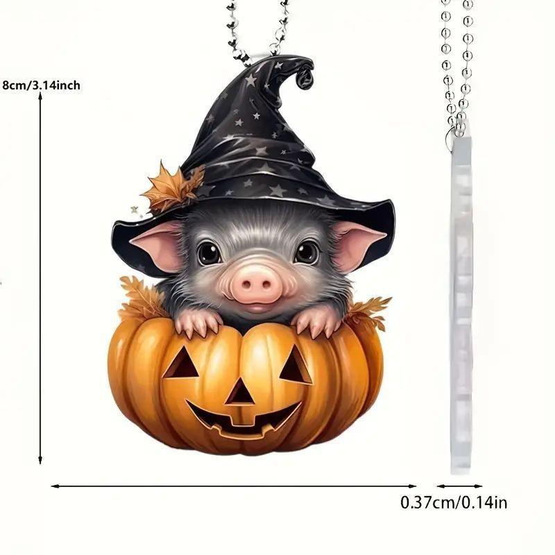 

Акриловое Очаровательное Тыквенное Поросенок Автомобильное Подвесное Украшение Праздничный Предмет Внутренней Декорации