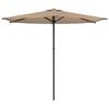 Garden Umbrella with Base 270 X 270 Cm Polyester Rectangular Taupe