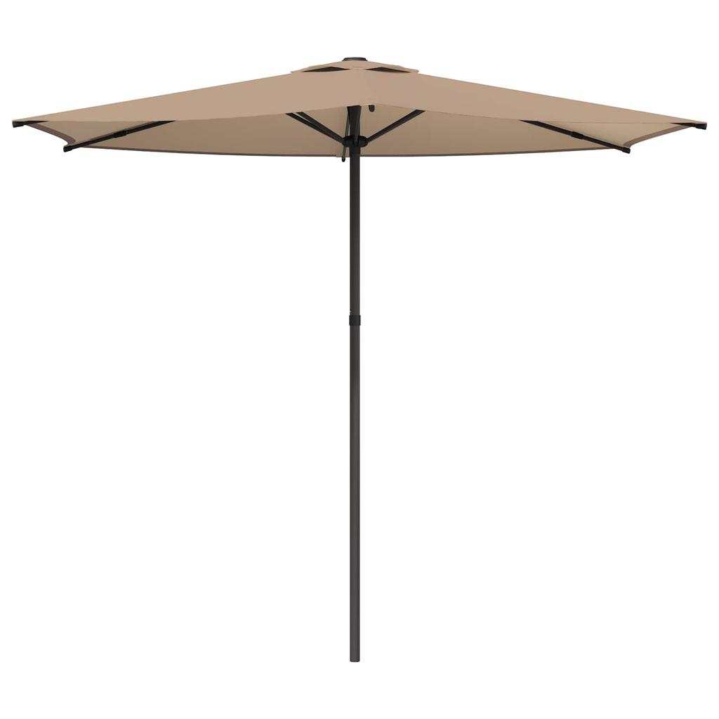 Garden Umbrella with Base 270 X 270 Cm Polyester Rectangular Taupe