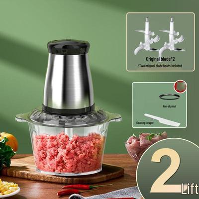 JINGRX Electric Food Chopper with 2L Glass Bowl