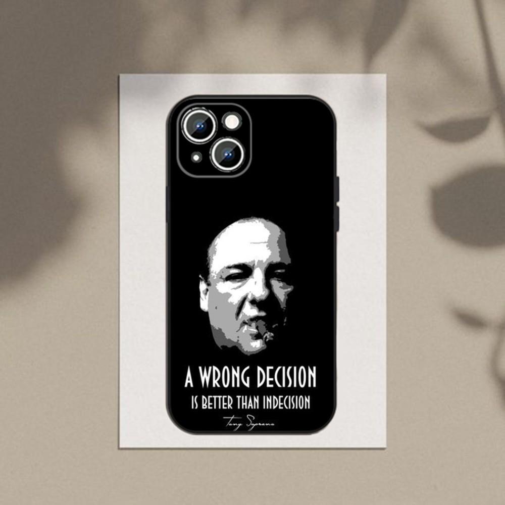The S-Sopranos-S-TV  Phone Case Phone Case For Apple iPhone 15,14,13,12,11,XS,XR,X,8,7,Pro,Max,Plus,mini Silicone Black Cover