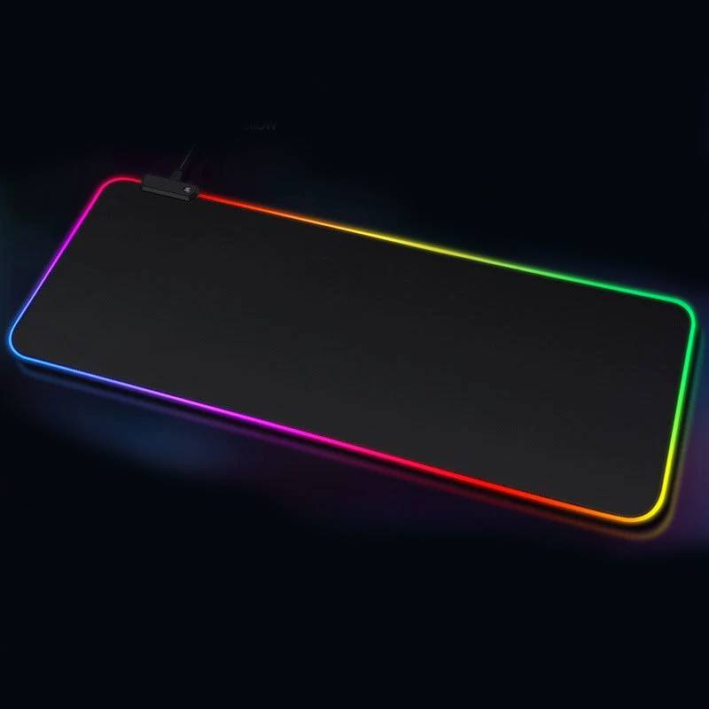 Gaming Rgb Mouse Pad With Led Lighting Non Slip Rubber Desk Mat Large Size For Esports And Office