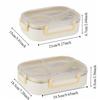 Divided Insulated Lunch Box 900/1400ML Compartment Lunch Box Stainless Steel Lunch Box  Worker