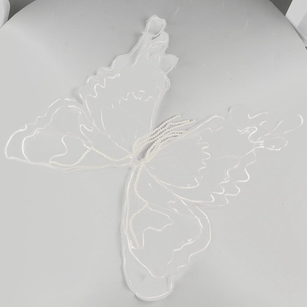 Double Layer Butterfly Patch Lace Fabric 3D Wings Patch  Clothes Decoration