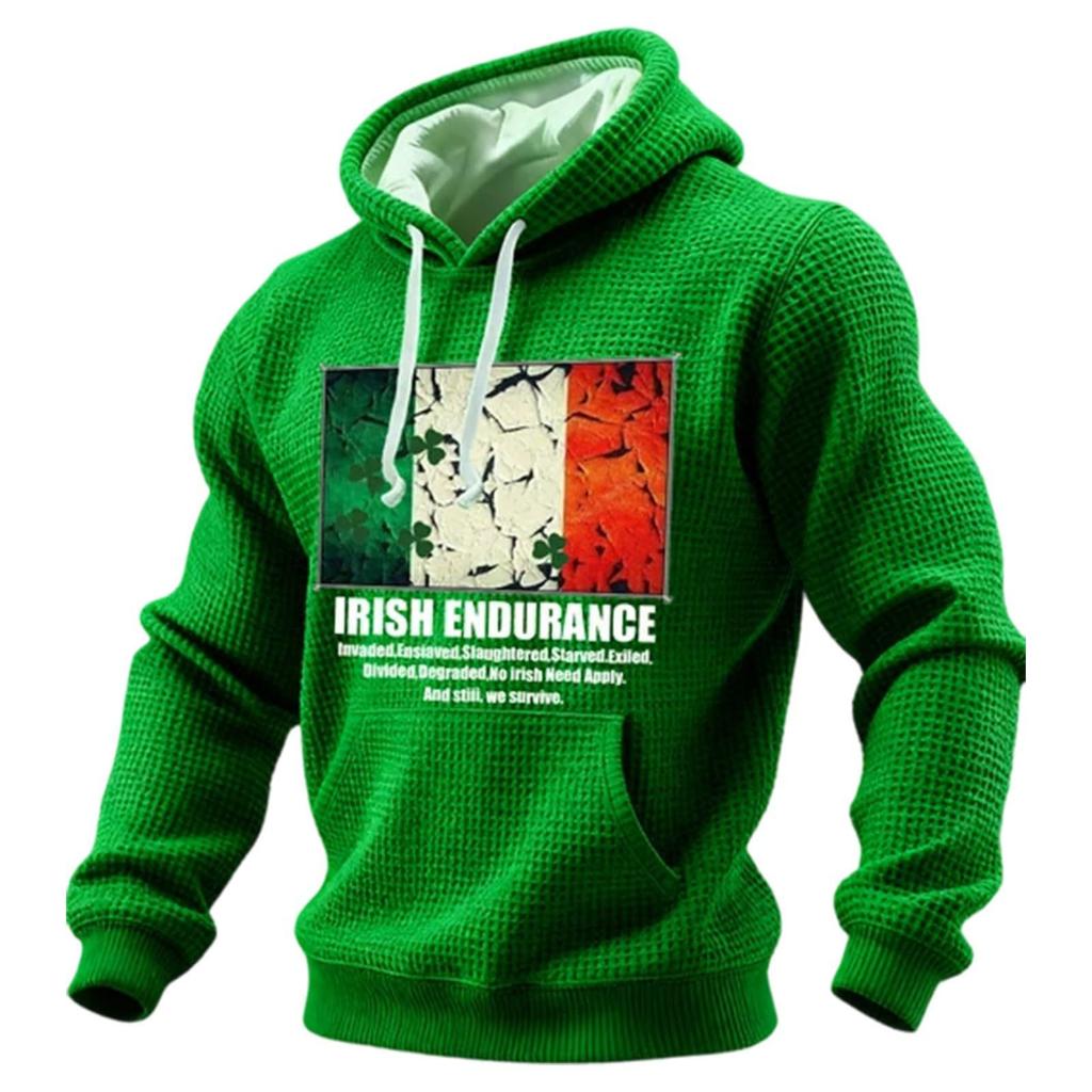 Herren Irisch Freizeit Grafik Strickpullover Freizeithemd Urlaubsoutfit
