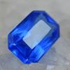 7.55 Carat Emerald Shape Blue Tanzanite Natural CERTIFIED Loose Gemstone AR-794