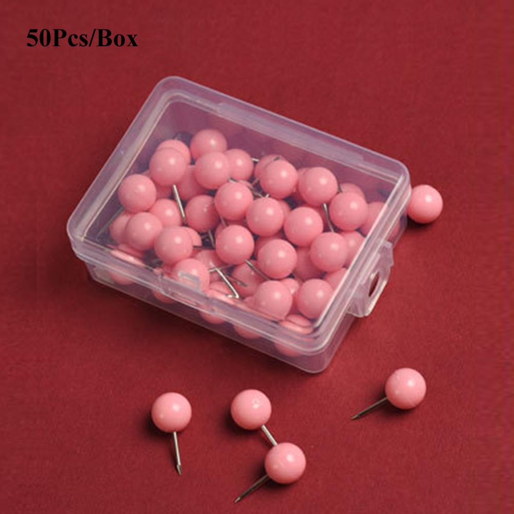 Push Pins Map Tacks with Plastic Beads Head for Cork Board Multi-Color Map Pins for Travel Map Board Pins Bulletin Board Office