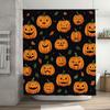 Halloween Pumpkin Print Shower Curtain Decorative Bathroom Fabric Waterproof Home Textile Supplies Orange Colorful Jack O Lanter