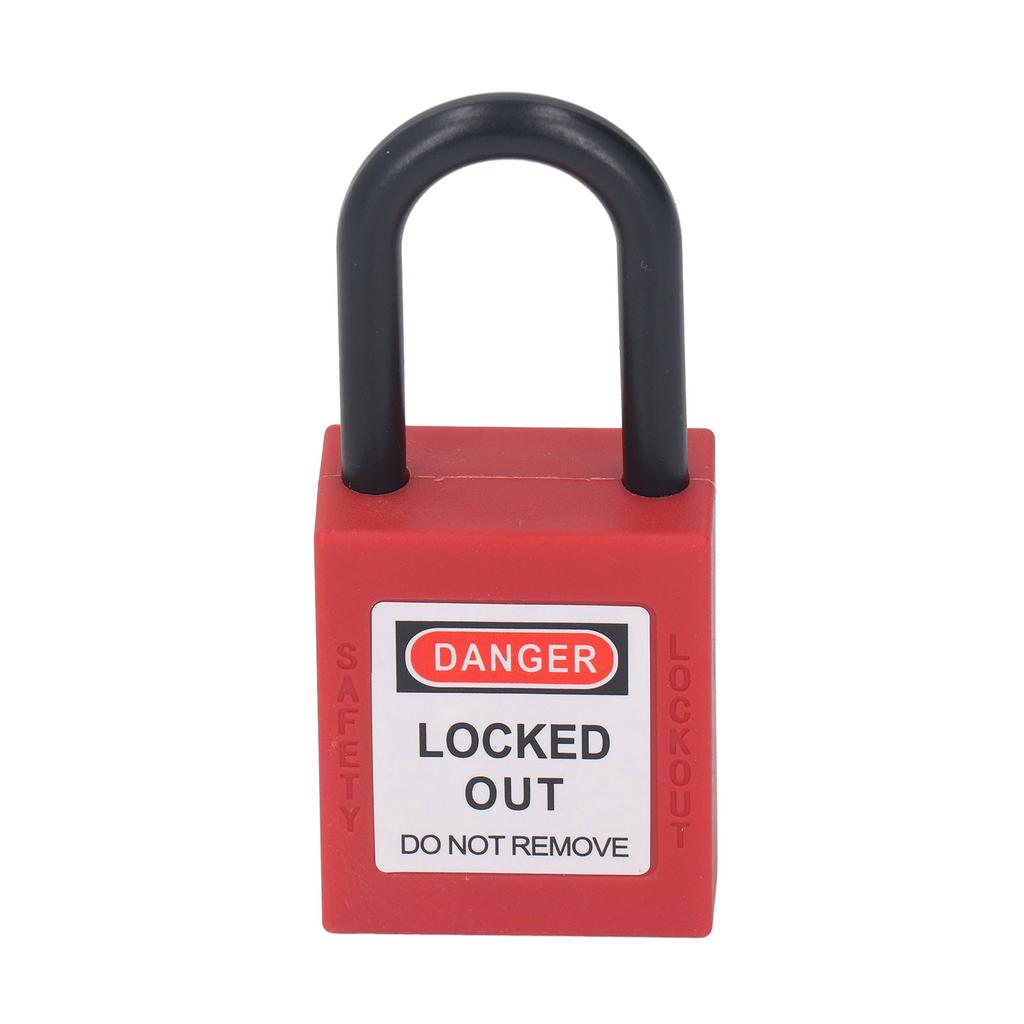 38mm Zámek Lockout Tagout Nylonový Konstruovaný Prachotěsný Bezpečný Visiací zámek s Izolovanou Energií se 2 Klíči
