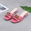 Fashion Women's Slippers, Women's Mule Slippers, Women's Transparent Heels, Thin Heel Sandals, Open Toe Outdoor Party Shoes
