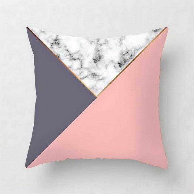 Marble-Patterned Geometry Throw Pillow Covers With Digital Printing Of Short Plush Fabric Car-Shaped Sofa Cushion Home Decor