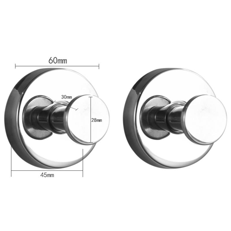 Bathroom Suction Cup Hook Traceless Stainless Steel Kitchen Hooks Hole Free Vacuum Coat Hooks Wall Towel Suctions Cups