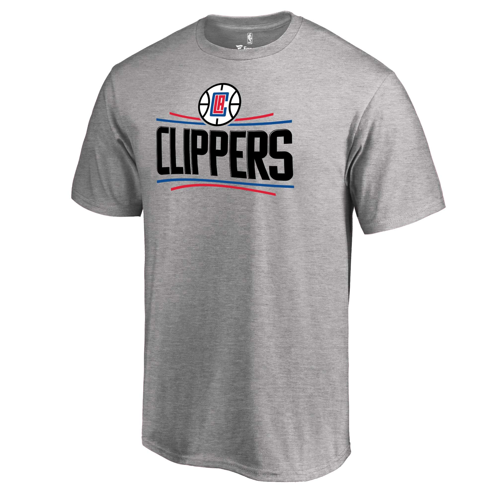 Футболка Fanatics NBA с логотипом команды Los Angeles Clippers (США Medium, Серый)