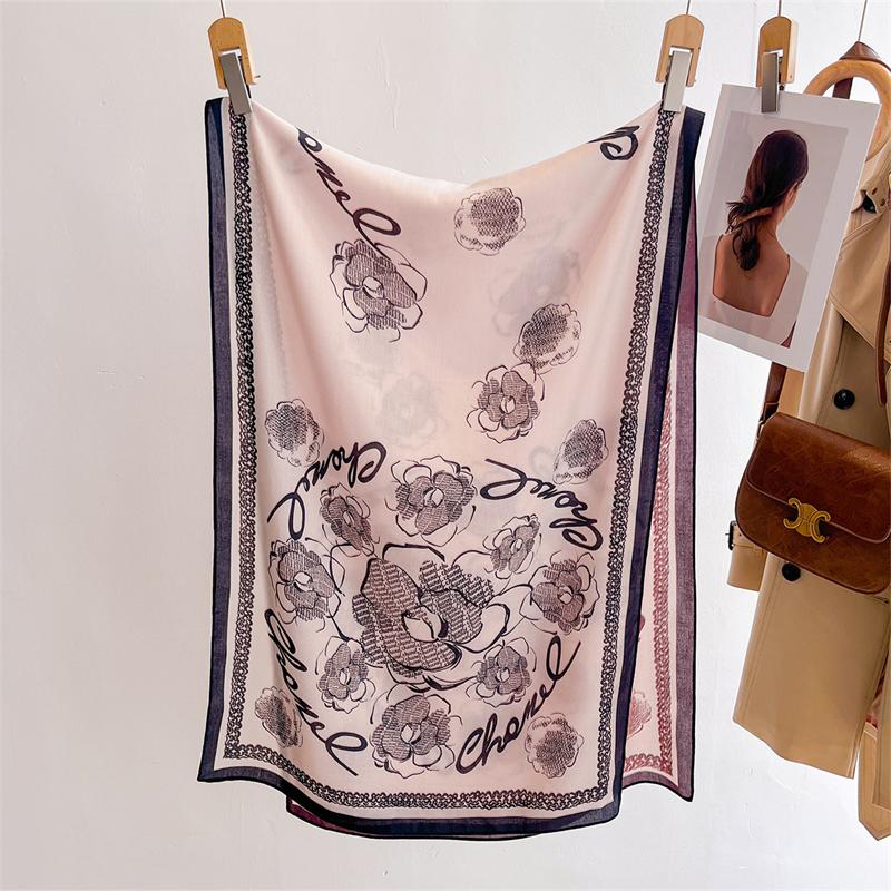 60*170cm Double Side Luxury Women Scarf Shawl Print Cotton Linen Feeling Muslim Hijab Wrap Turban Pashmina