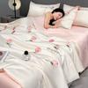 new washed ice silk summer quilt four-piece air conditioner quilt four-piece summer cool ice silk summer quilt