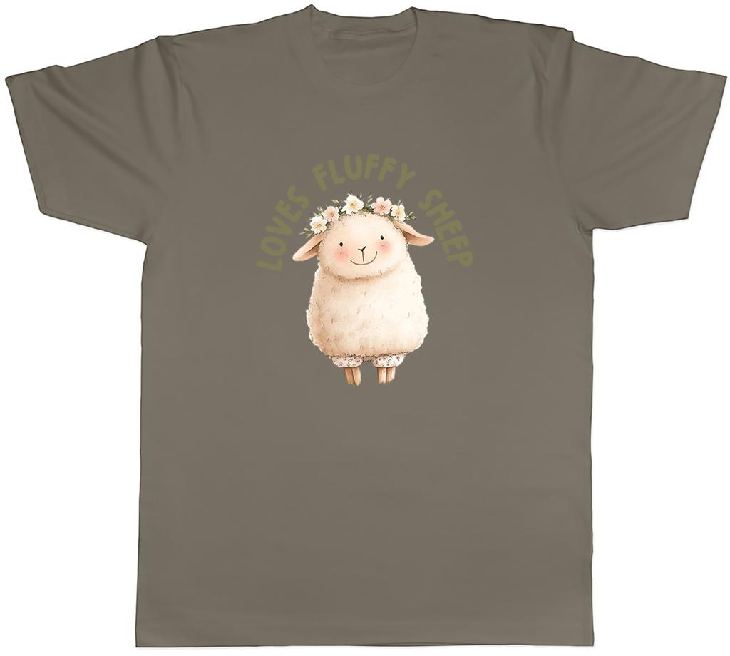 Loves Fluffy Sheep Mens TShirt Tee Gift Top