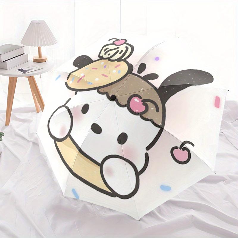 1pc Sweets Pochacco Sanrio Automatic 3-Fold Umbrella Design, Cute Cartoon Pattern, Portable Outdoor Umbrella, Perfect, Holiday Gift for Disney fans.V1