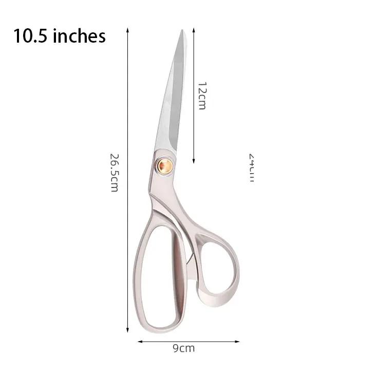 

Бытовые портновские ножницы из нержавеющей стали 8, 9, 10 дюймов, ручка из сплава с плоским зубом, портновские ножницы для шитья, искусственная кожа, ткань, ремесленные ножницы