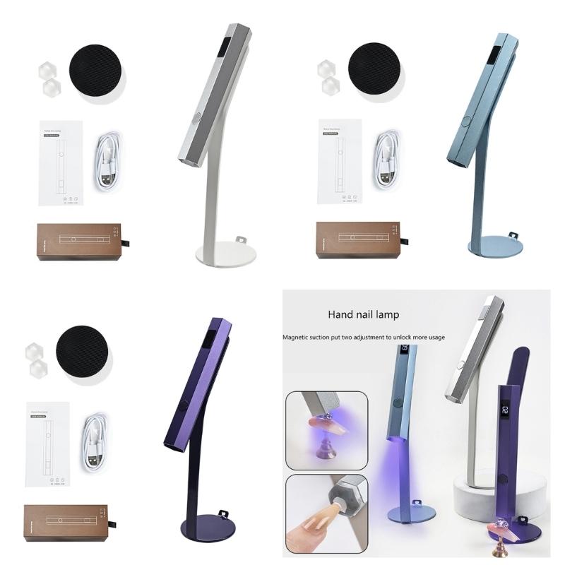 LED Nail Light Belt Support Handheld Nail Lamp USB Nail Dryer Quick-Drying Nail Light Metal Nail Lamp for Salons Travel