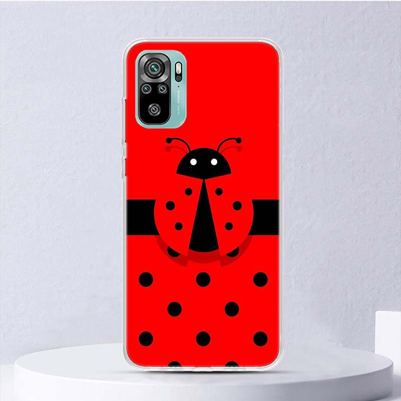 Insect Seven-Star ladybug Soft Case For Xiaomi Redmi Note 14 14S 13 12S 11S 10S 12 11 10 Phone Cover 11T 11E Pro Plus 9 9S Shell