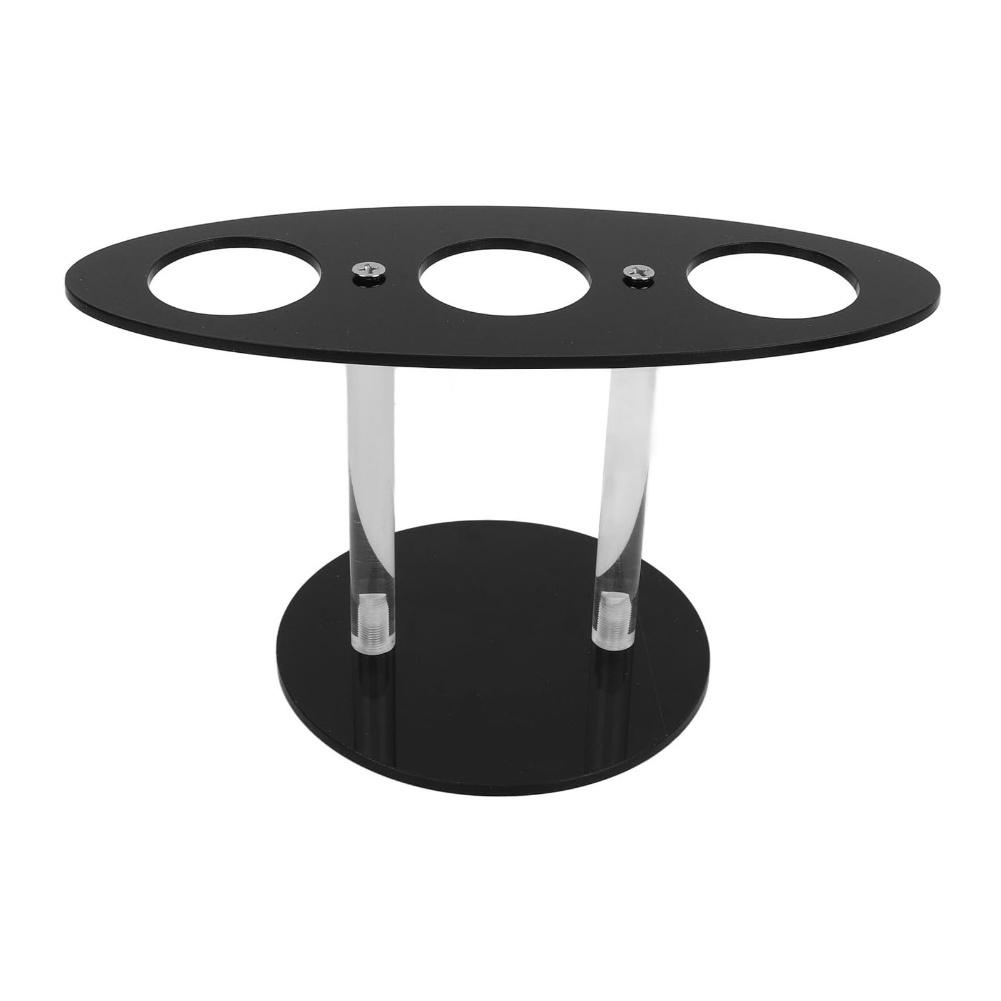 Clear Acrylic Ice Cream Cone Holder 3 Hole Display Stand Transparent Blacks Countertop Rack For Sushi Hand Rolls Eggs 2pcs