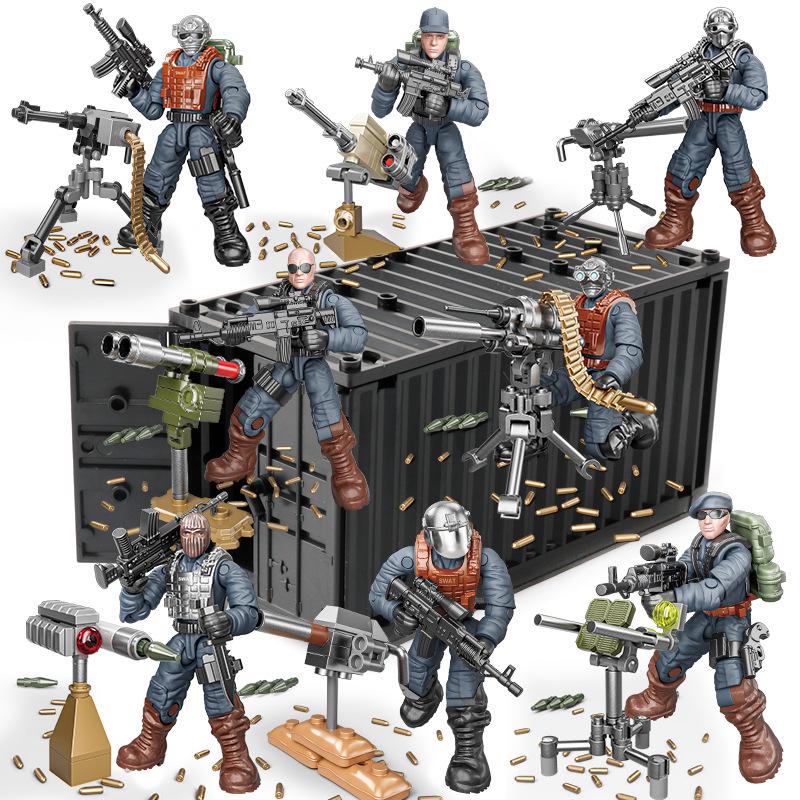 Xiang Jun Military Minifigure Building Blocks Toy - Movable Soldier Model for Boys