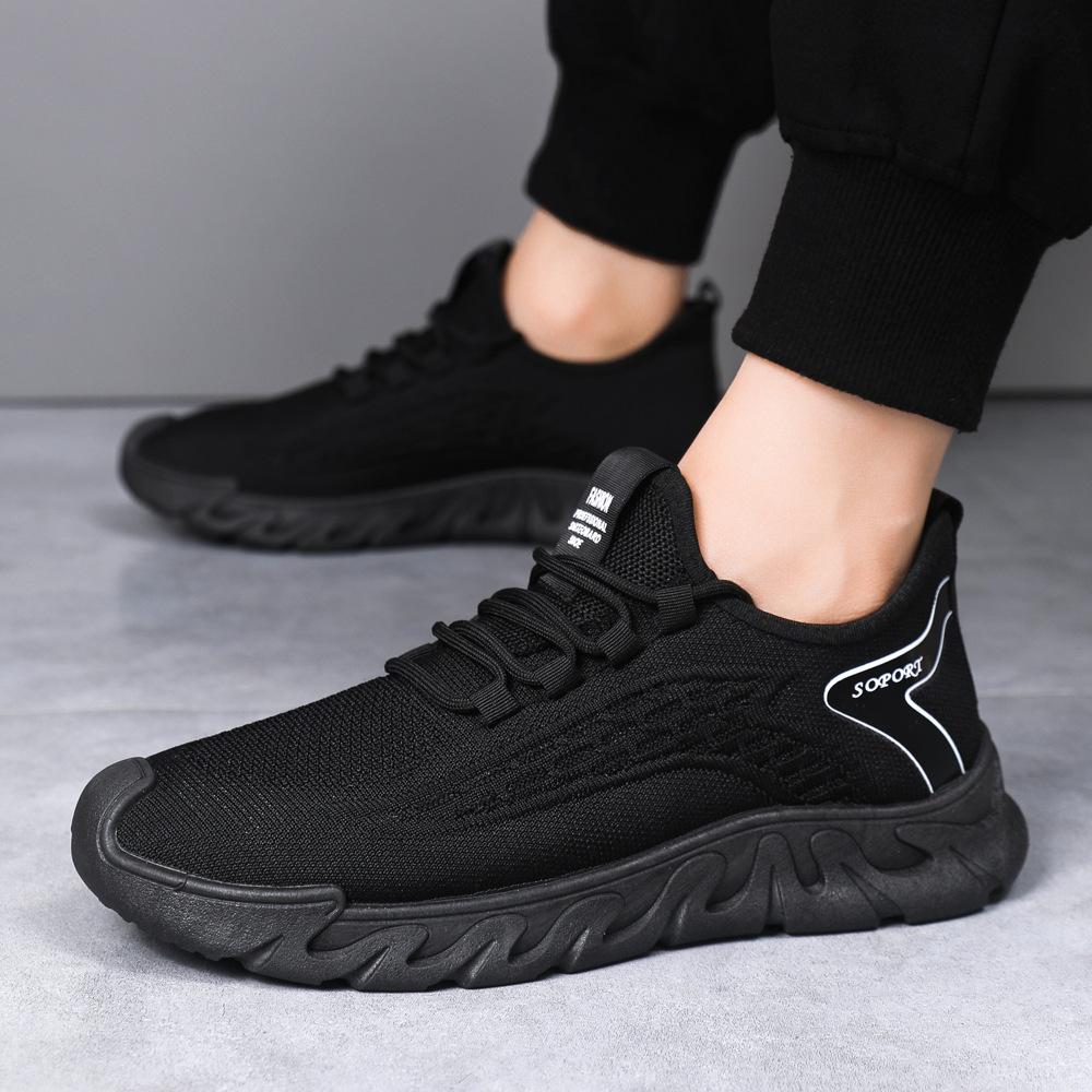 Neue atmungsaktive Sommer-Fliegenstrick-Mesh-Schuhe Laufschuhe Freizeit Leichtgewicht Weichsohle Herren Sportschuhe Herrenschuhe