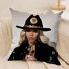 Singer B-Beyonce Cowboy Cushion Cover Soft Plush Double-Sided Printed Sofa Pillow Cushion Cover | Cozy All-Season Decor Gift