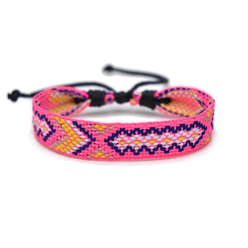 Ethnic Style Handmade Woven Cotton Linen Wristband Bracelet