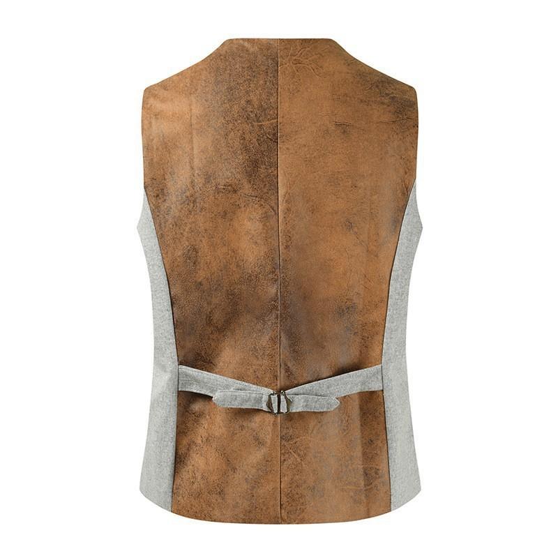 Suit Vest Men's Business Sleeveless Jacket Vests Wedding Party Waistcoat Man Blazer Vest Coat