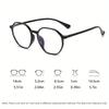 1 Pair of Sleek Anti Aging Reading Glasses Ultra Lightweight Hexagonal Full Frame with Clear AC Lenses for Men  Women