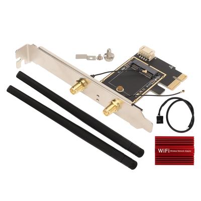 M.2 zu PCIe Erweiterungskarte Dual-Antenne Stabil Weitgehend Kompatibel M.2 zu PCIe Adapter für Computer